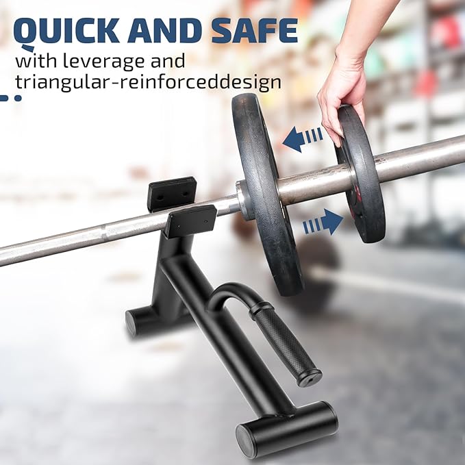 Deadlift Jack Barbell Stand,Barbell Stand for Weight Training Home Gym Easily Unload and Load 600lbs Barbell Plates for Deadlift Exercise