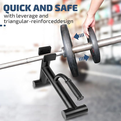 Deadlift Jack Barbell Stand,Barbell Stand for Weight Training Home Gym Easily Unload and Load 600lbs Barbell Plates for Deadlift Exercise