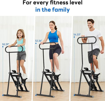 ERGOLIFE Stair Stepper with 6-Level Adjustable Resistance, 350lbs Upgrade Foldable Stairmaster Machine for Home Gym Workout, Cardio Stair Climber with Low Noise