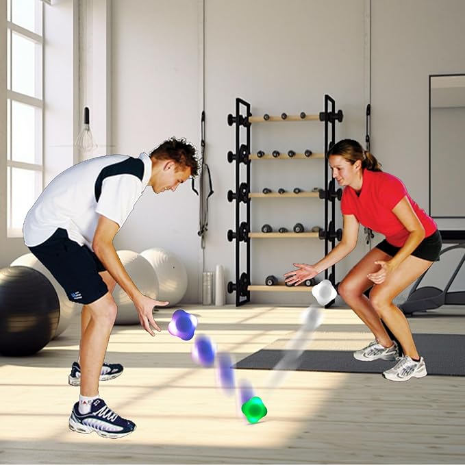 Smart Agile Reaction Training Ball Light Set, 6 Colors Online/Offline Mode Speed Agile Reaction Ball Equipment Quick Response Training Ball Reflex Ball Tools for Enhancing Speed and Agility (1)
