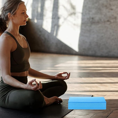 VICASKY Balance Cushion Thickened Yoga Knee Pad Soft Foam Exercise Mat Non-slip Balance Trainer Pad for Home Workout and Physical Therapy in Light Blue