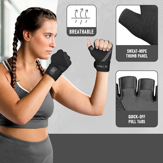 Weight Lifting Gloves with Wrist Wrap Support Padded Palm Protection Exercise Gym Workout Gloves Men & Women Training Fitness Weightlifting Bodybuilding,E9