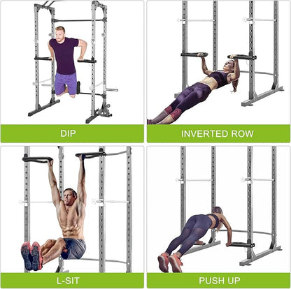 SELEWARE Power Cage Accessories, Dip Handles, Pull‑Up Stations, and Multi‑Grip Training Attachments