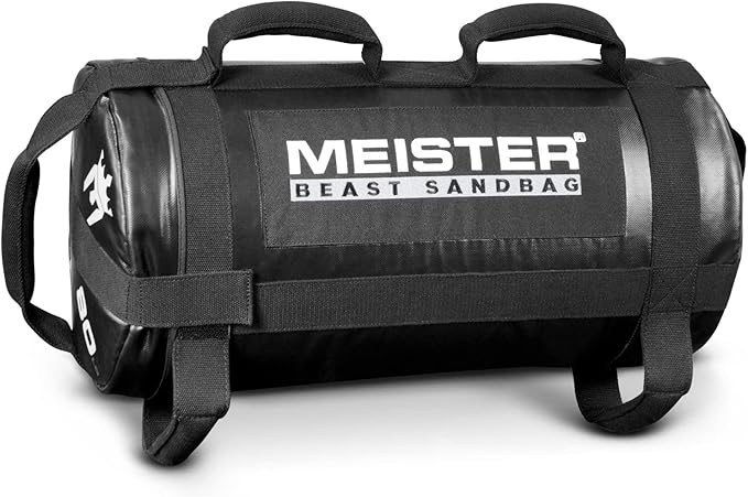 Meister 80lb BEAST Fitness Sandbag Package w/ 3 Removable Kettlebells - Black