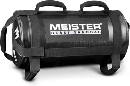 Meister 80lb BEAST Fitness Sandbag Package w/ 3 Removable Kettlebells - Black