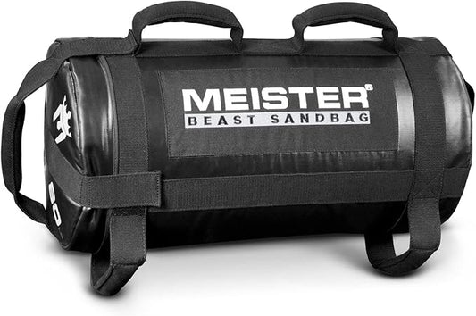 Meister 80lb BEAST Fitness Sandbag Package w/ 3 Removable Kettlebells - Black