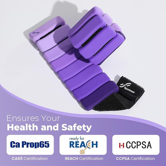 Sportneer Ankle & Wrist Weights Set of 2 (1LB/2LB Each) for Women Men Comfortable Arm Leg Weight for Pilates, Running, Walking, Workout, Yoga, Water Aerobics, Pool Exercises