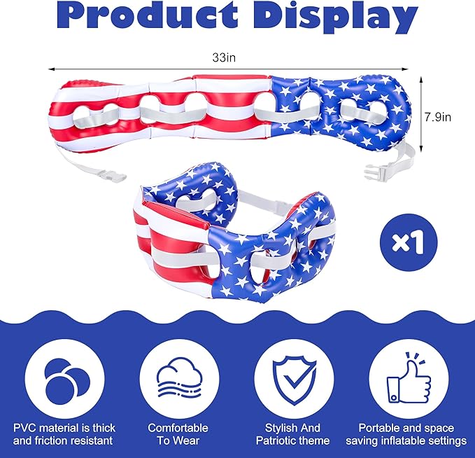 RunNico 7 Pcs PVC Water Workout Equipment, Aquatic Exercise Dumbbells and Cuffs Set, Inflatable Swimming Float Belt with Pull Buoy for Water Aerobics Pool Fitness Sports