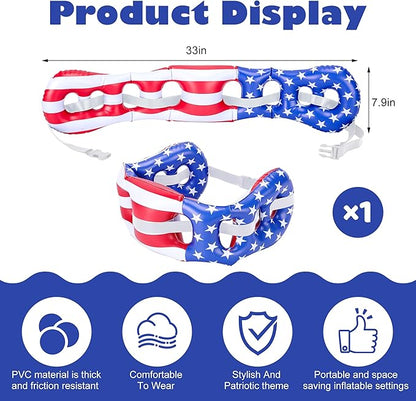 RunNico 7 Pcs PVC Water Workout Equipment, Aquatic Exercise Dumbbells and Cuffs Set, Inflatable Swimming Float Belt with Pull Buoy for Water Aerobics Pool Fitness Sports