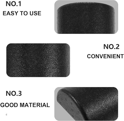 Veemoon Epp Half-Round Yoga Roller Black 45cm Back Roller Fitness Foam Massage Stick for Muscle and Deep Tissue Massage at Home