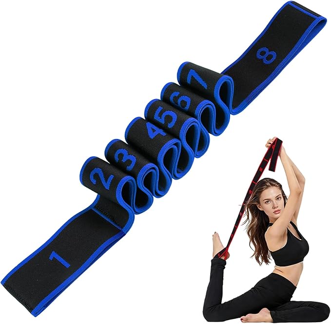 Resistance Bands with Handles, Elastic Stretching Strap for Physical Therapy, Yoga Strap for Stretching Equipment, Shoulder Leg Stretchers Bands for Exercise, Shaping, Flexibility