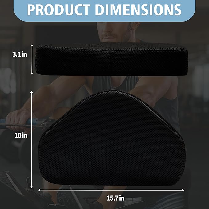 Exercise Bike Seat Cushion for Long Rides, High-Density Foam Padding, Breathable Mesh Non-Slip Cover, Stationary Bike & Rowing Machine Seat Pad for Comfort and Support