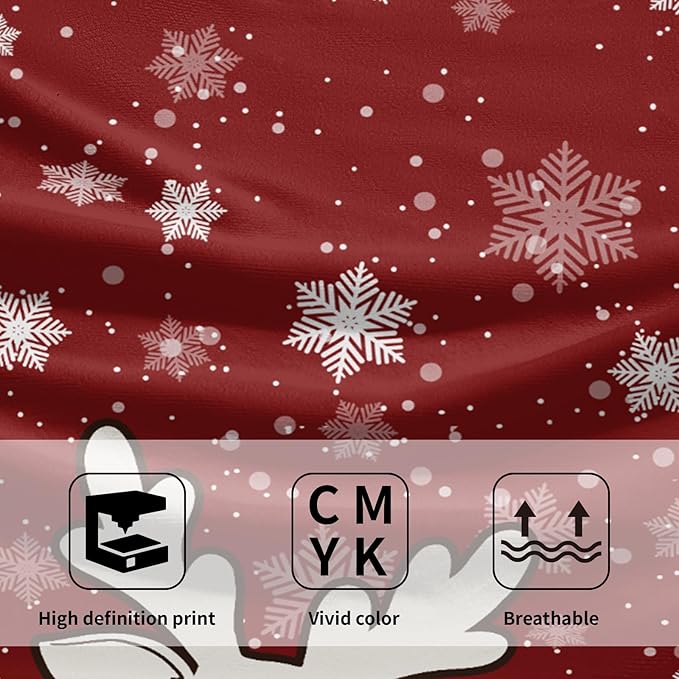 Winter Cute Deer Hand Towels Set of 2 Merry Christmas Red Black Red Buffalo Plaid Moose Elk Snowflake Decor Kitchen Towels Happy Holiday Red Dish Towel Super Soft Tea Towels for Bathroom Gym Spa
