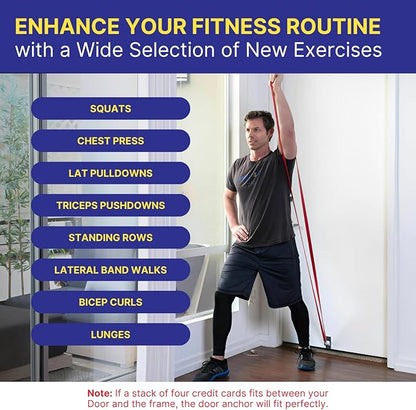 Anchor Gym Door Anchor for Exercise Bands - Resistance Door Anchor for Body Weight Straps, Resistance Band Door Anchor for Strength Training, Yoga, Home Gym, Physical Therapy