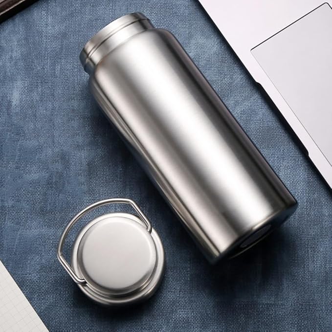 CDJ 42oz Uninsulated Single Wall Stainless Steel Water Bottle, Reusable Metal Water Bottle for Sports, Leakproof and Durable, Perfect for Hiking, Gym, Picnics, and Outdoor Activities