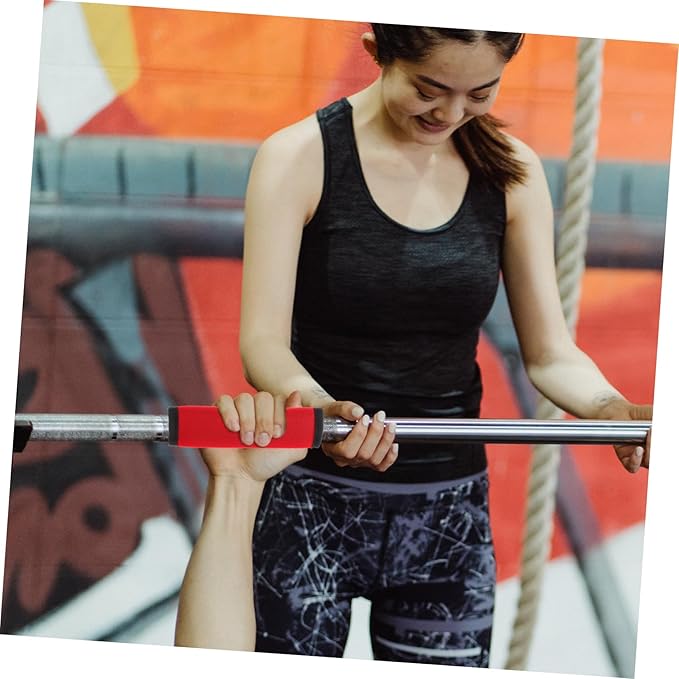 2Pcs Portable Barbell Pad Non Slip Protective Cushion for Deadlift Squats Hip Thrusts Polyester Cover with Convenient Fixation for Standard Bars Exercise Gear Accessory