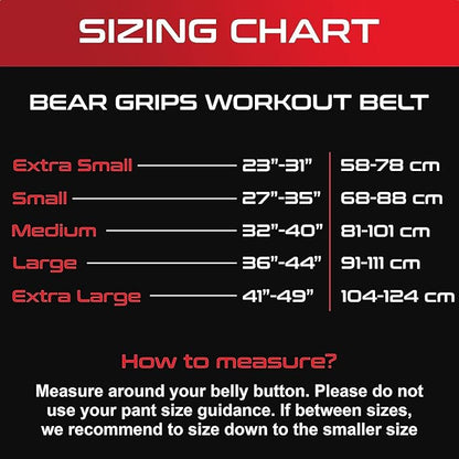 Bear Grips 5mm Leather Weightlifting Belt for Men & Women, Premium Leather with Carrying Case, Double Prong Powerlifting Belt for Squats, Deadlifts, Gym, Stealth Black