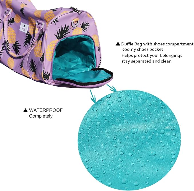 Original Floral Water Resistant Duffel Bag Gym bag Weekender Travel Bag for Gym Beach Travel Daily Bags
