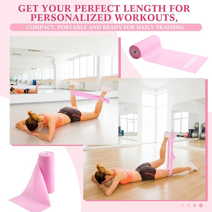 3 Pack 8 Yards Resistance Bands, No Latex Elastic Exercise Bands for Physical Therapy, Strength Training, Yoga, Pilates, Home & Gym Workouts for Men Women