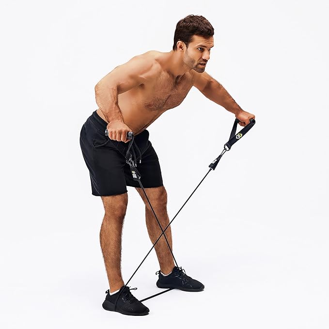 Resistance Bands Set - Premium Exercise Bands with Handles - Resistance Tubes for Men and Women - Professional Home Gym Fitness Equipment for Full Body Workout and Strength Training