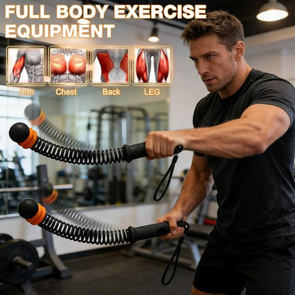 2 PCS Weighted Ropeless Battle Ropes,Portable Cordless Battle Ropes for Home Gym,Adjustable Resistance Portable Cordless Jump Rope Workout Equipmen,Exercise Rope for Strength Building, HIIT(GRAR)