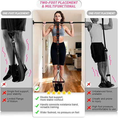 Pull Up Assistance Bands for Women, Heavy Duty Resistance Bands with Handles, Exercise Band with Door Anchor, Workout Band Set for Pull Up Bar, Full Body Sculpting,Muscle Training, Recovery, Home Gym