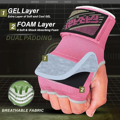 Farabi Quick Wraps Gloves Gel Paded Hand Wraps Adult MMA Boxing Muaythai Bandages Hand Protector 80cm Meter Wrist Support Strap Pair