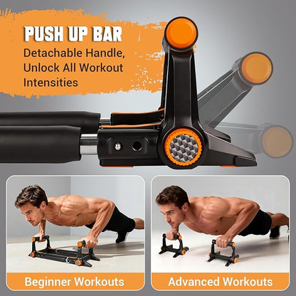 Twister Arm Trainer, 3 in 1 Adjustable Chest Trainer for Men (40-70lbs) with Poster & Storage Bag, Multifunctional Push up Bar, Home Gym Chest Workout Equipment for Arm Strengthening & Chest Builder