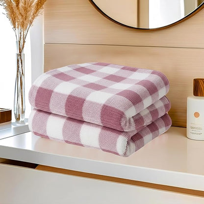 2-Pack Microfiber Bath Towels (27x54 Inches) - Ultra Soft & Quick Dry, 3X Absorbency, Lightweight for Gym, Yoga, Travel & Spa - Perfect for Home, Fitness & Post-Workou