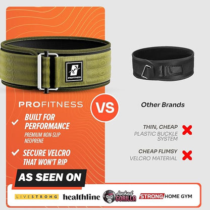 Weightlifting Belt for Men & Women - 4'' Wide Auto-Lock Weight Lifting Belt for Men Back Support - Squat Belt as Workout Belt for Men & Women Powerlifitng & Deadlifts - Weight Belt for Men Back Support