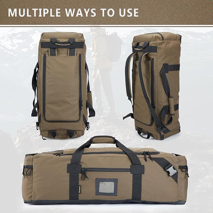 86l Large Duffel Bag For Travel, Gym & Sports - Water Repellent Polyester, Hidden Straps, Shoe Compartment - Perfect Luggage Duffle Bag Or Backpack For Men & Women