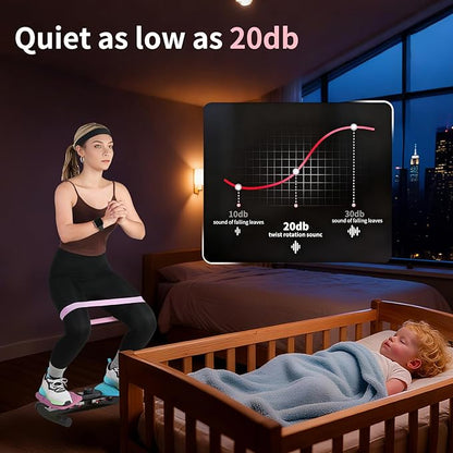 Ab Twister Trainer – Smart LED Digital Monitor, 330LBS Capacity, 20dB Ultra-Quiet Waist Twister Machine, Anti-Slip Home Gym Equipment for Women & Men, Belly Fat Workout Tool for Core Fitness