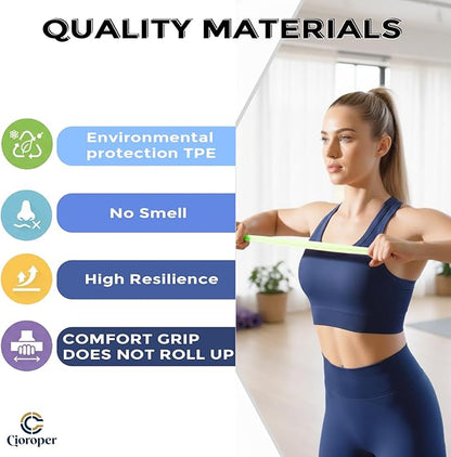 Resistance Bands for Working Out Exercise Loop Bands Workout Bands Set for Men Women Body Stretching, Pilates Yoga Physical Therapy, Leg Glute Arm Exercise Kit, Set of 5