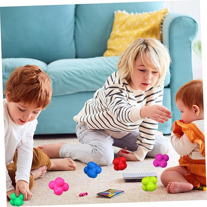 6 Pcs Hexagonal Reaction Training Balls for Baseball Fitness Agility and Reflex Improvement High Difficulty Hand Eye Coordination Equipment Lightweight for