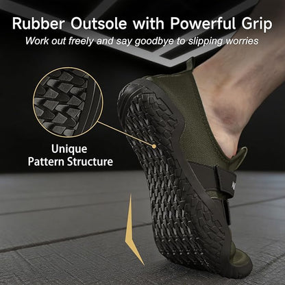 MANUEKLEAR Deadlift Shoes - Weight Lifting Shoes for Men Women - Weightlifting Squat Shoes Fitness Cross-Trainer Barefoot Gym Training Sneakers