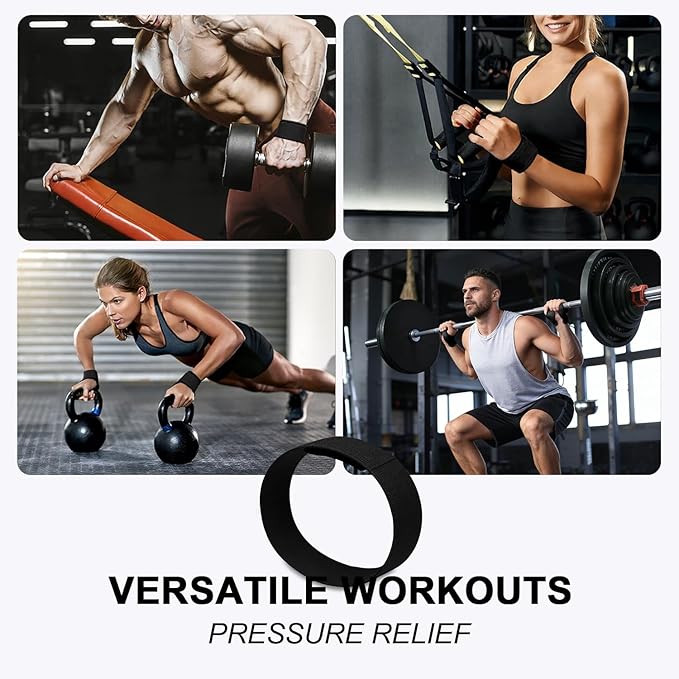Weight Lifting Straps Anti-Slip Padded Wrist Wraps - Heavy Duty Gym Wrist Support for Deadlift Powerlifting Strength Training - Universal Fit for Men Women