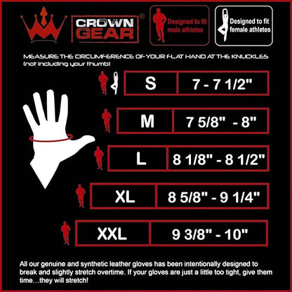 Crown Gear Weightlifting Gloves for Crossfit Workout Training - Fitness Gym Bodybuilding Gloves for Men or Women - Best for Heavy Weight Lifting Exercise Integrated Full Wrist Support Wraps