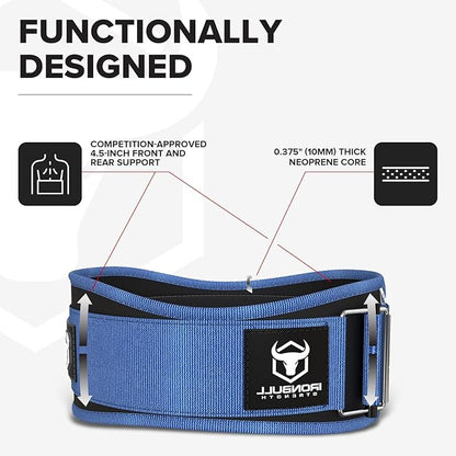 Weight Lifting Belt for Men and Women - Great for Squats, Deadlift, Lunge, Exercises and Training - Best for Olympic, Cross-Training and Bodybuilding Workout