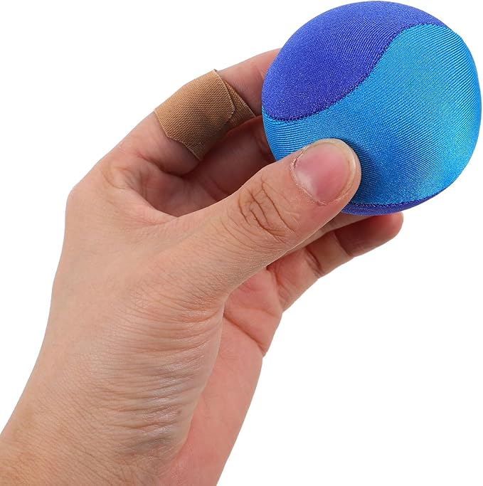 YARNOW Portable Mini Hand Grip Strength Trainer Ball for Finger Strengthening and Rehabilitation Tpr Fabric Hand Exerciser for Stress Relief and Concentration Improvement Light Blue