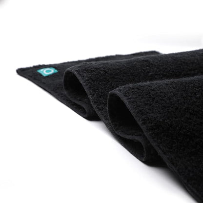 FACESOFT Eco Friendly Gym Towel for Working Out - Soft and Absorbent Cotton Exercise - No Synthetic Microfibers or Plastics - Sweat Towel for Gym, Fitness, Sports, Yoga - Black - 1 Pc