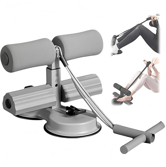 Sit Up Exercise Equipment,Ab Training Auxiliary Device,Portable Sit up Exercise Equipment，Adjustable ab Trainer Machine，Multi-Functional Adjustable ab Trainer ，for Home/Office/Gym(Gray,B)