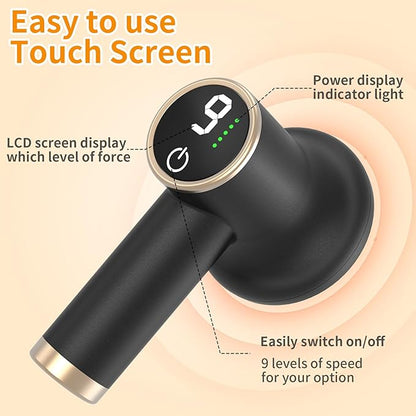 Electric Body Massager, Portable Body Relaxing Machine, Cordless Handheld Massager for Deep Relaxation, 8 Massage Heads, 1800mAh Battery, 9 Modes for Body SPA, Gift for Men Women, Black