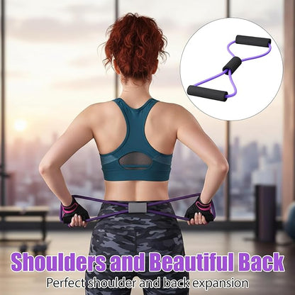 Pedal Resistance Band, 6 Tube Foot Pedal and Handles Resistance Bands Set, Multifunction Pull Up Assistance Bands for Full-Body Strength Training, Home Gym and Travel Workout Equipment