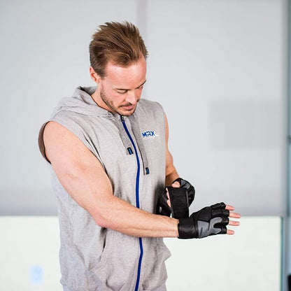 MRX Weight Lifting Pro Level Gloves with 18 Inches Long Wrist Strap Gym Workout Exercise & Fitness in