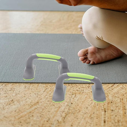 Kisangel 2pcs Push up Bars Home Workout Equipment Non-slip Plastic Pushup Handles for Strength Training Fitness Exercise Grips for Men Women Chest and Core