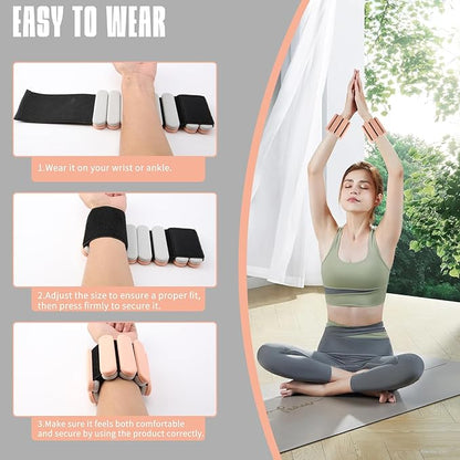 Ankle Weights for Women Men, Silicone Wrist Weights Set of 2 - Wearable Leg Weights/Arm Weights Ideal for for Home Gym Workout, Running, Yoga, Pilates, Barre, Exercise, Strength Training
