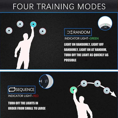 Light Agility Speed Training Kit, Agile Reaction Speed Training Equipment with Remote Control, 4 Modes & 4 Light Color, Improve Speed, Agility, Reaction Time for Sports Training