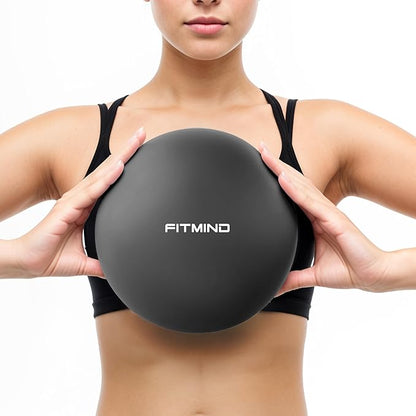 FITMIND_Pilates Ball 10 Inch Anti-Burst Slip Resistant Mini Yoga Ball for Fitness, Core Training, Physical Therapy, Balance, Stability, Stretching 200kg 440lbs Capacity