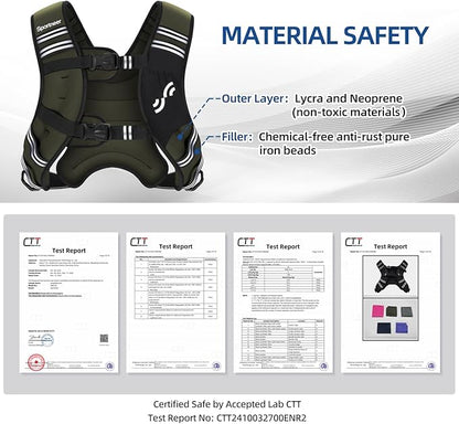 Sportneer Weighted Vest Woman: 8lb/12lb/15lb/20lb/25lb Weight Vest for Walking with Phone Bag, Adjustable Women Weighted Vest for Running Rucking Vest for Jogging Strength Training Weight Loss