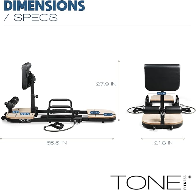 Tone Fitness Foldable Hip Thrust & Glute Exercise Machine | Adjustable Sissy Squat, Core & Leg Trainer | Multiple Colors